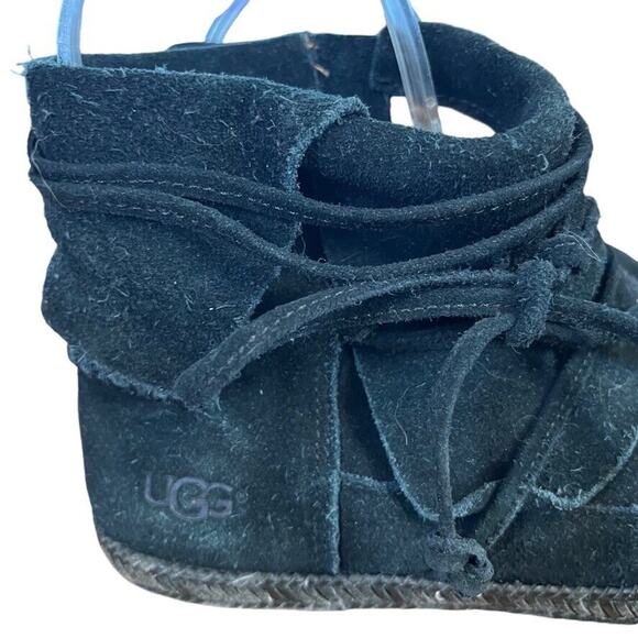 Ugg Australia Womens 1019129 Reid Black Suede Ankle Boots Moccasins Booties 7.5 - Picture 14 of 16